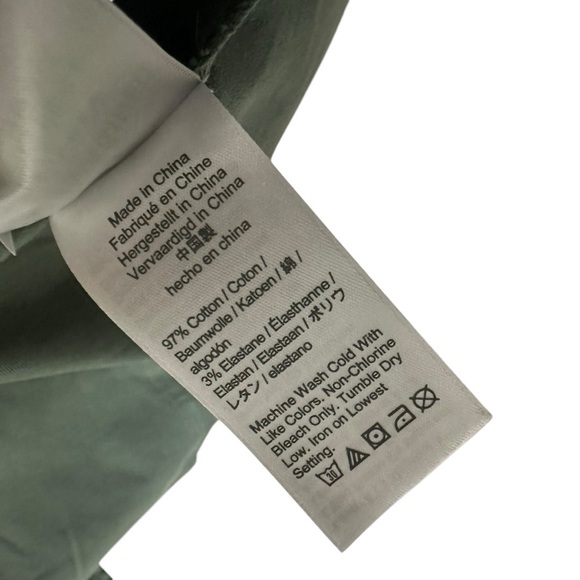 J Crew Womens Long Sleeve Zip Front Chino Dress Sz 16 Green Collard BK863 NWT - Picture 7 of 10